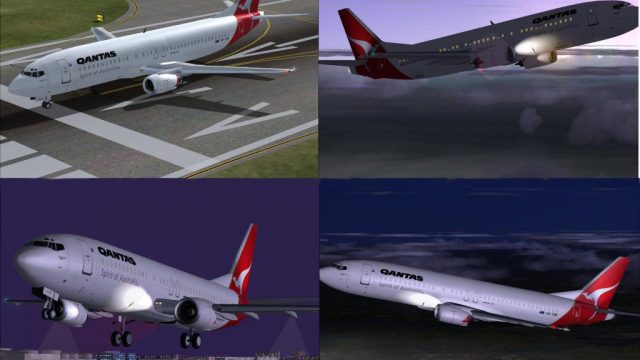 Screenshot 1 — Qantas Boeing 737-476 VH-TJM