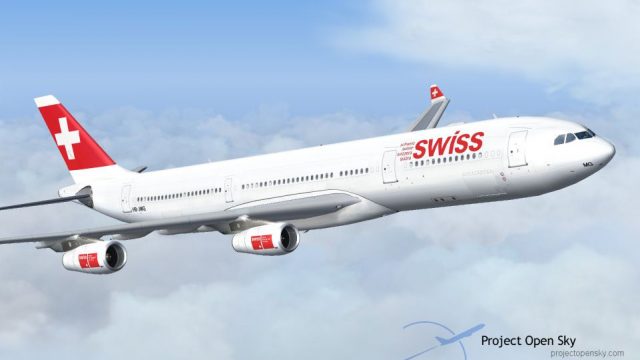 Screenshot 1 — Swiss Airbus A340-313X HB-JMG