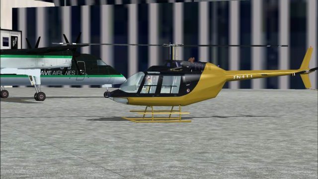Screenshot 1 — Bell 206 Black/Gold Textures