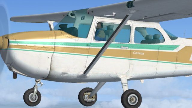 Screenshot 1 — Tan And White Cessna 172 N8643L