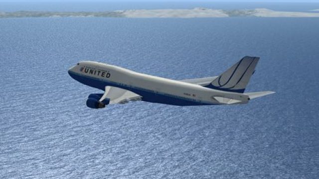 Screenshot 1 — Boeing 747-400 United Textures files