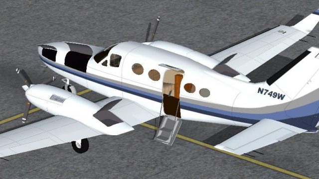 Screenshot 1 — Blue And White Cessna 414A Chancellor
