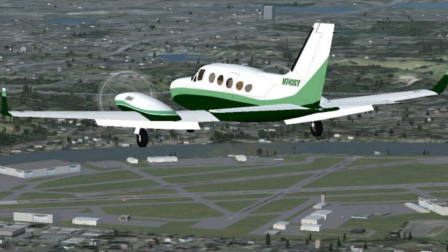 Screenshot 1 — Green/White Cessna 414 Chancellor