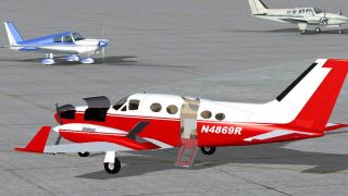 Screenshot 2 — Red/White Cessna 414 Chancellor N4869R