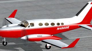 Screenshot 3 — Red/White Cessna 414 Chancellor N4869R