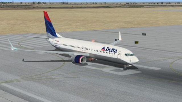 Screenshot 1 — Boeing 737-800 Delta Textures