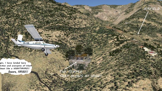 Screenshot 1 — The Airfield At Glowing Temple Mountain Flight