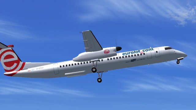 Screenshot 1 — EuroLOT Bombardier DH8-Q402
