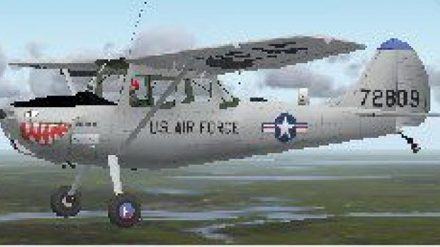 Screenshot 1 — - Cessna L-19D (O-1D) model 305C, Bird Dog, Military version on wheels