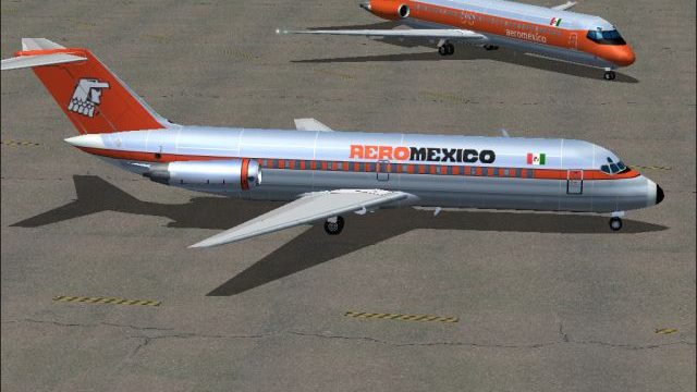 Screenshot 1 — Aeromexico Douglas DC-9-10 1970's Bare Metal