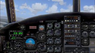 Screenshot 1 — C-2a Greyhound (or any twin-engine turbo prop aircraft) Panel