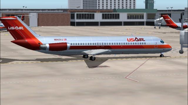 Screenshot 1 — USAir Douglas DC-9-30 1980 Bare Metal V2.1