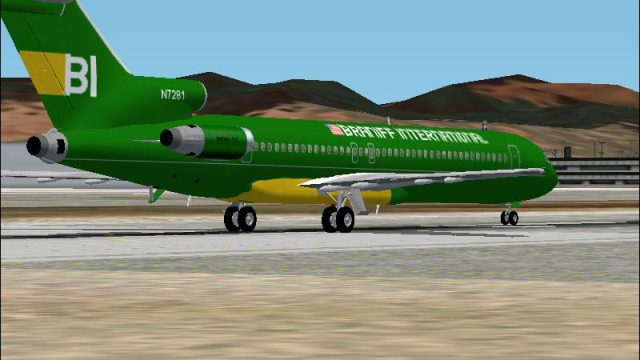 Screenshot 1 — Braniff Boeing 727-27C N7281