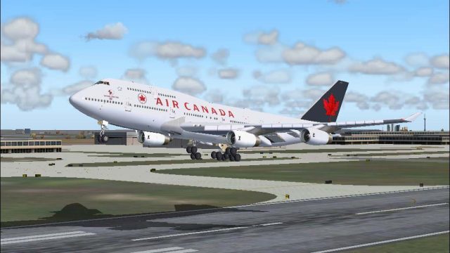 Screenshot 1 — Air Canada Boeing 747-400 C-FGNZ