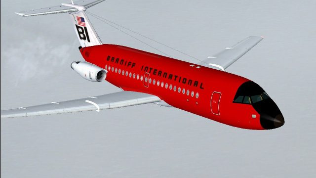Screenshot 1 — Braniff BAC One-Eleven 200 Red