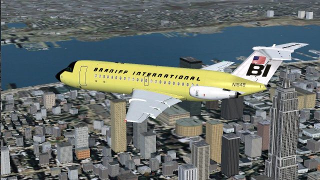 Screenshot 1 — Braniff BAC One-Eleven 200 Light Yellow