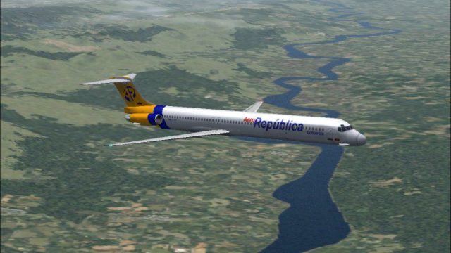 Screenshot 1 — Aerorepublica MD-83