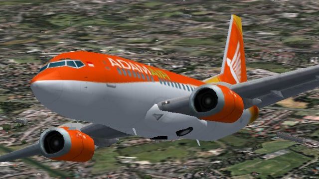 Screenshot 1 — Adam Air Boeing 737-500