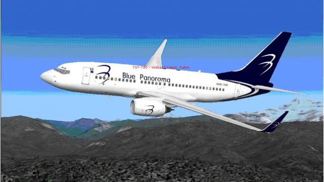 Screenshot 1 — Blue Panorama Boeing 737-700