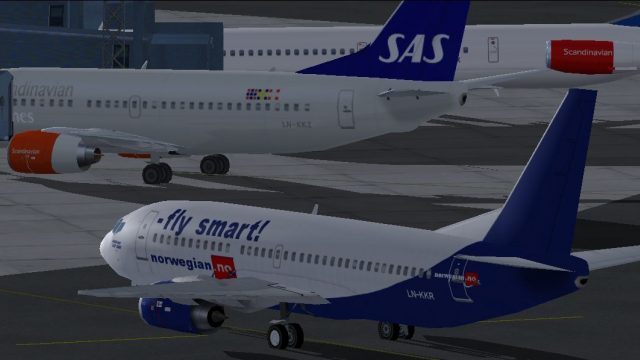 Screenshot 1 — Norwegian Boeing 737-300