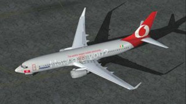 Screenshot 1 — Boeing 737-800 Ryanair Vodafone Textures only