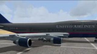 Screenshot 1 — Boeing 747-400 United Airlines Old Colors Textures only