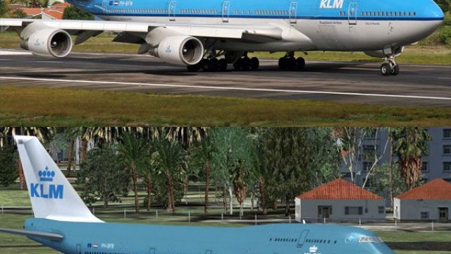 Screenshot 1 — Boeing 747-400 KLM Textures