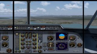 Screenshot 1 — Fokker 60 Triple Display Panel