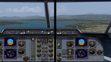 Fokker 50 Dual Display Panel for FSX