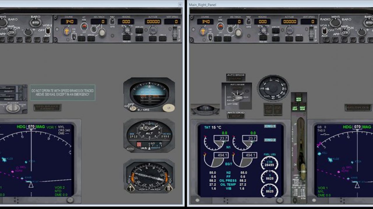 Multiple Monitor Instrument Panels For Boeing 737-800 for FSX