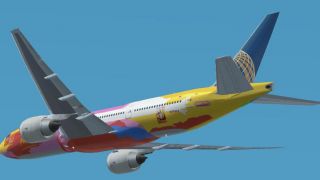 Screenshot 2 — Meljet Continental Airlines B777-200ER Peter Max livery