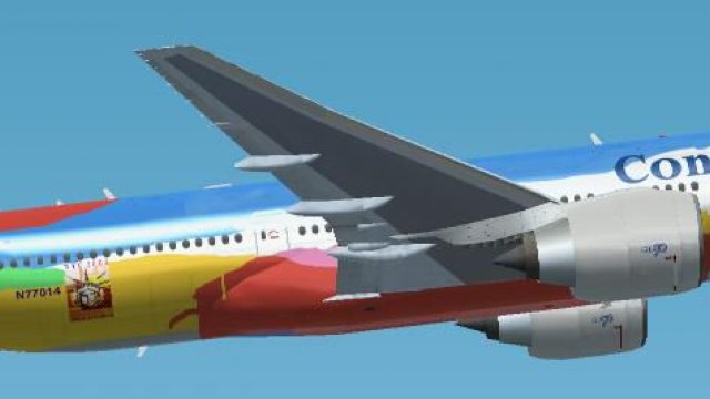 Screenshot 1 — Meljet Continental Airlines B777-200ER Peter Max livery