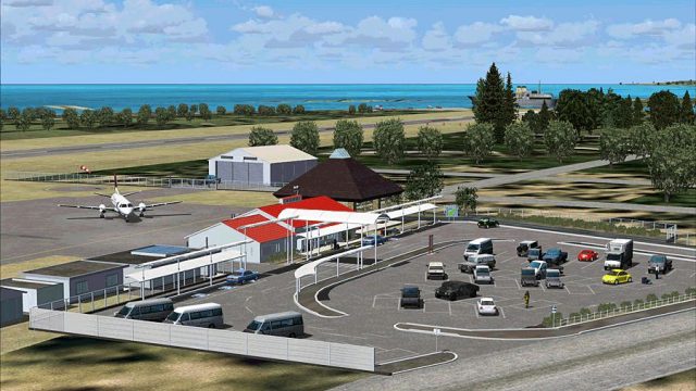 Screenshot 1 — Kikai Airport Scenery