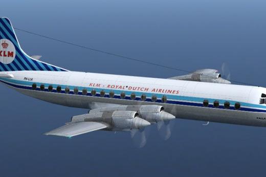 KLM Lockheed L-188 Electra PH-LLE for FS2004