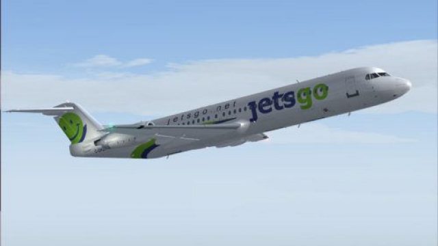 Screenshot 1 — Jetsgo Fokker 100 V2 (Clean)
