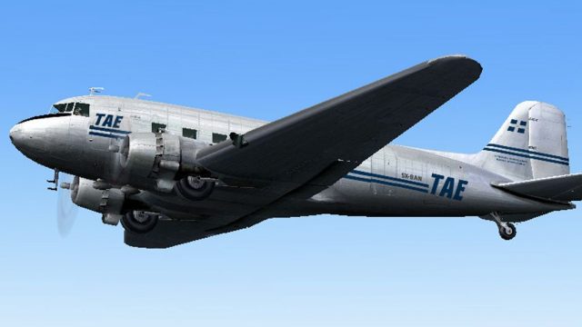 Screenshot 1 — T.A.E. Douglas DC-3 SX-BAN