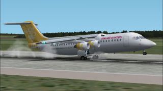 Screenshot 3 — Malmö Aviation RJ100. Textures only
