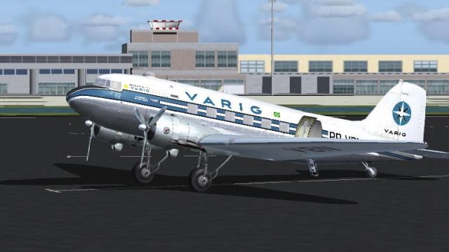 ブリキ　飛行機　ノースウェスト　DC4 dc3vbnn2zip-47-vbn-nc-ramp-poa