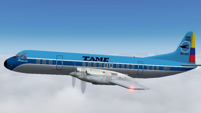 Screenshot 1 — TAME Ecuador Lockheed L-188 Electra HC-AZJ