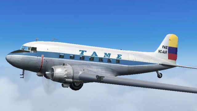 Screenshot 1 — TAME Ecuador Douglas DC-3 HC-AUR