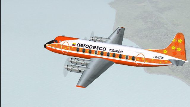 Screenshot 1 — Aeropesca Colombia Viscount 745 HK-1708