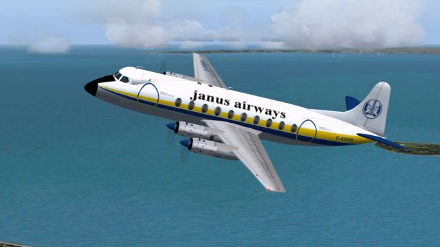 Screenshot 1 — Janus Airways Viscount 708