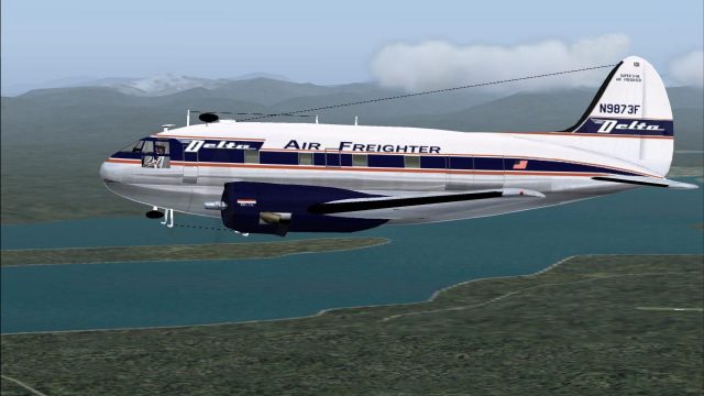 Screenshot 1 — Delta Air Lines Curtiss C-46 N9873F