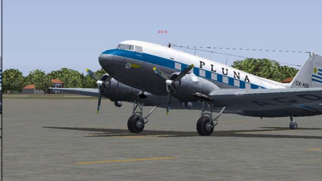 Screenshot 1 — PLUNA Douglas DC-3 CX-AQC