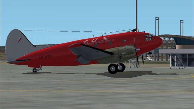 Screenshot 1 — Transportes Aereos Squella C-46C (Red Colour)