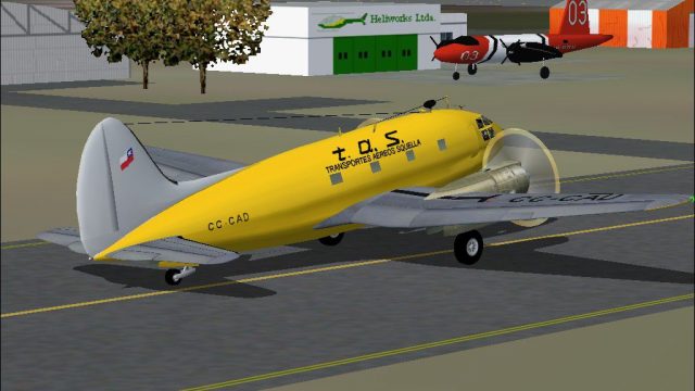 Screenshot 1 — Transportes Aereos Squella C-46C (Yellow Colour)