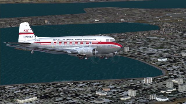 Screenshot 1 — New Zealand National Airways DC-3 ZK-AYK