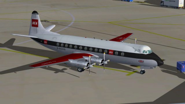 Screenshot 1 — BEA Viscount 802 G-AOHG (Grey)