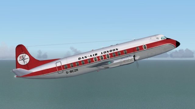 Screenshot 1 — Dan Air Viscount 838 G-BCZR