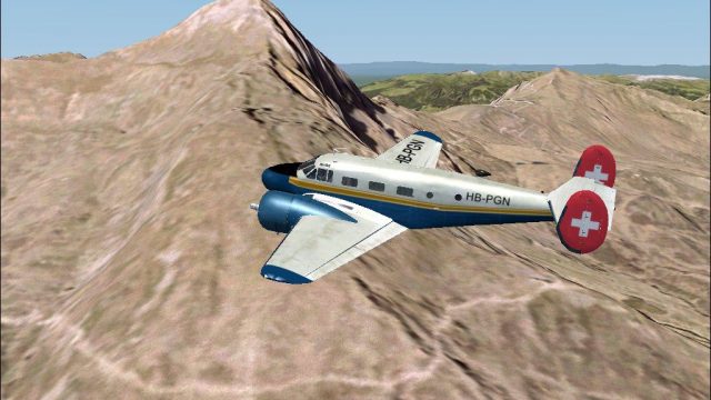 Screenshot 1 — vWB Skybus Beechcraft D18S HB-PGN